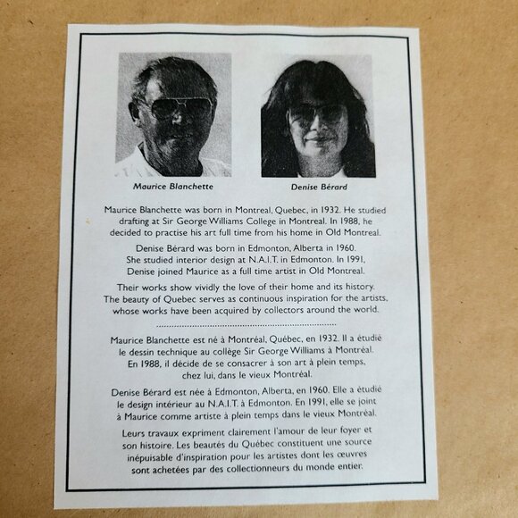 Signed art work by Maurice Blanchette and Denise Berard 1996. Vintage art. - Picture 7 of 10